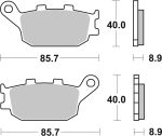 Задни накладки BREMBO Street - 07HO36SP - Image 2