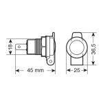 Гнездо за запалка DIN 12/24V 39132 - Image 3