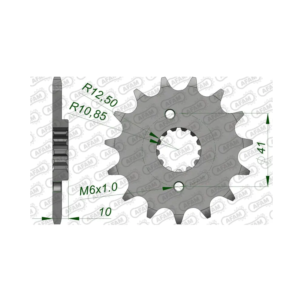 656317-afam-front-sprocket-20509-16-2.webp Преден зъбак 16 Зъба/ 520 Honda FMX 650 05-08, FX650 99-03, NX500/650, SLR650 - Image 1
