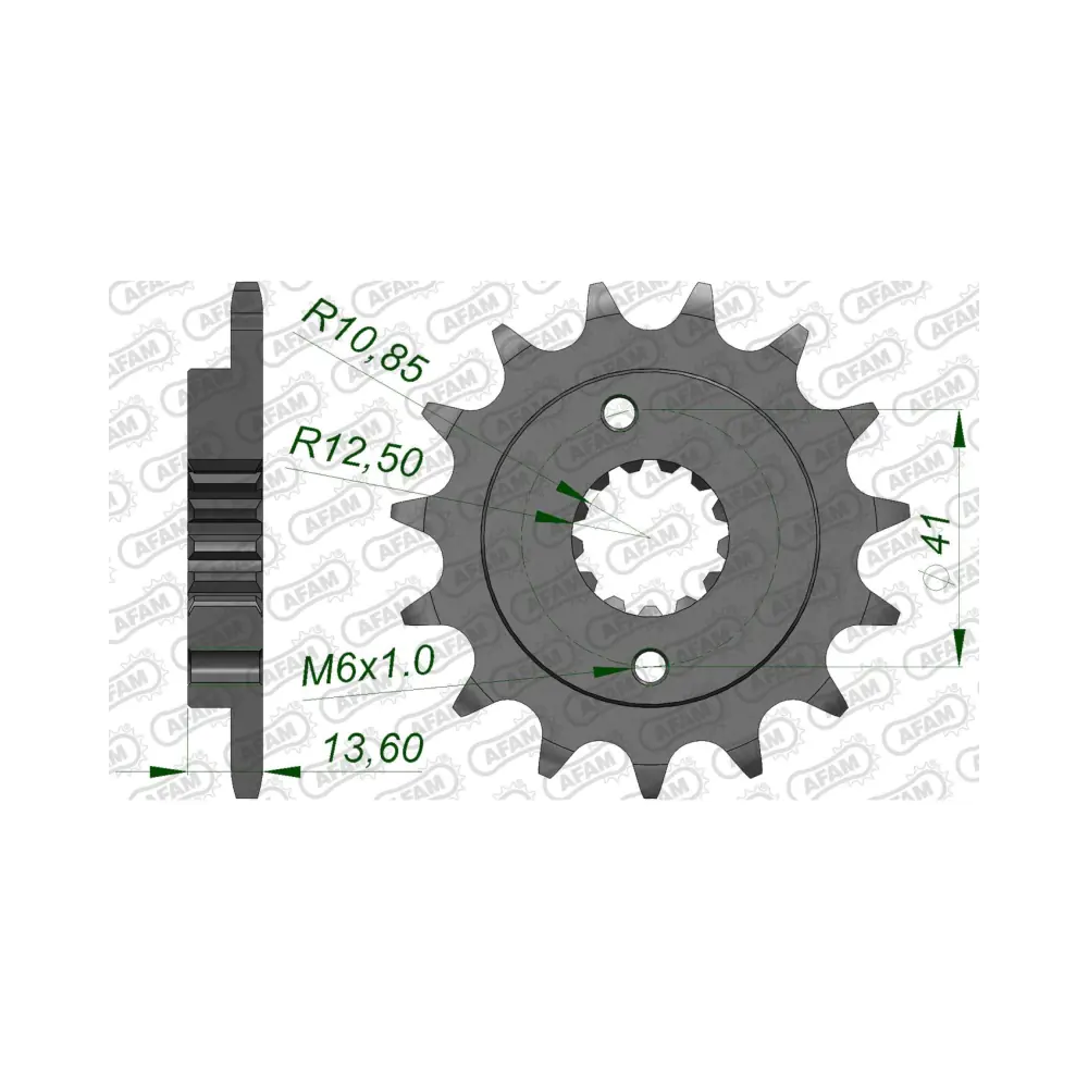 656322-afam-front-sprocket-20517-15-2.webp Преден зъбак 15 Зъба/ 520 Honda XR650R 00-07 - Image 1