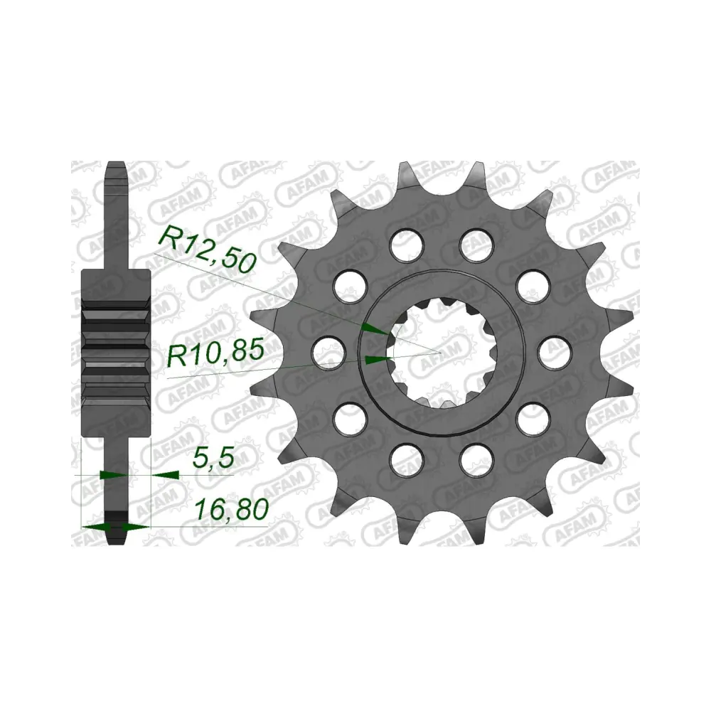 656332-afam-front-sprocket-20617-17-2.webp Преден зъбак 17 Зъба/ 520 Honda NSS750 Forza 21-23, 750 X-ADV 17-24, NC750 - Image 1
