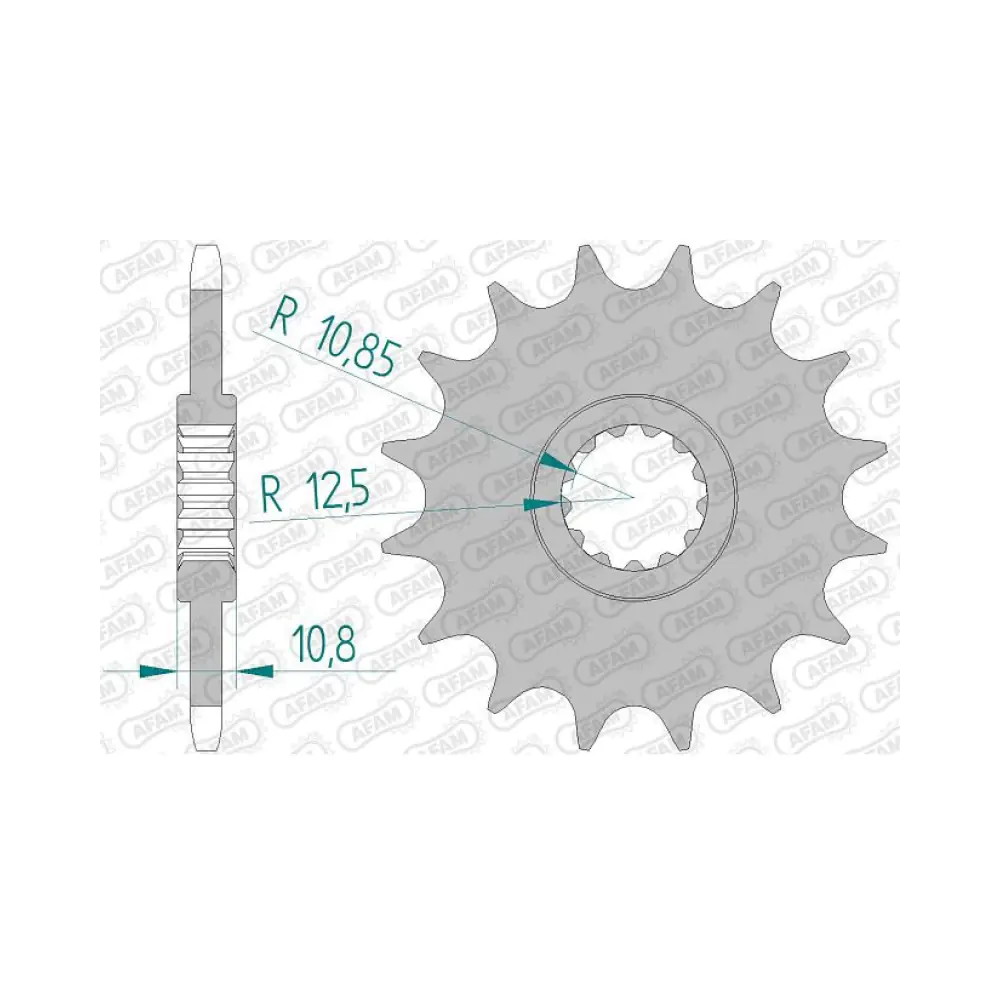 656354-afam-front-sprocket-21512-16-2.webp Преден зъбак 16 Зъба/ 520 Yamaha XJ600F/FA 10-16, XJ600N/NA/S/SA 09-16, XJ600SP 2013 - Image 1