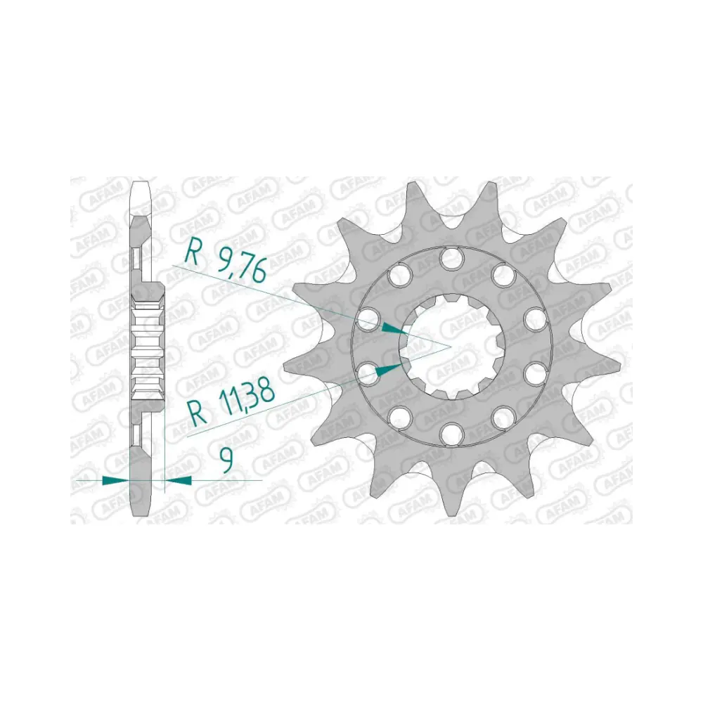 656396-afam-front-sprocket-22309-13-2.webp Преден зъбак 13 Зъба/ 520 Suzuki RM-Z250 13-15 - Image 1