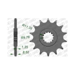 Преден зъбак 14 Зъба/ 520 Suzuki DL250A V-strom 17-20, GSX250R 17-20, GW250 Inazuma 13-15