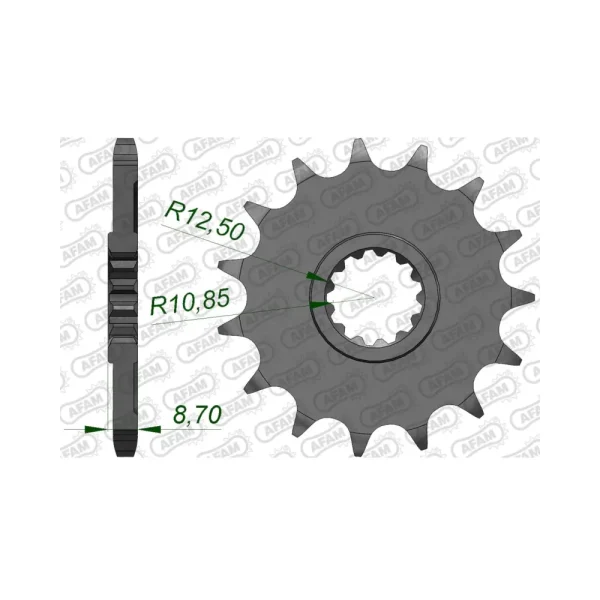 Преден зъбак 16 Зъба/ 525 Kawasaki Z900 17-25, Z1000 03-20, Versys 1000 12-24