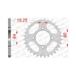 Заден Стоманен Зъбак 32 Зъба/ 520 Yamaha YFM125G Grizzly 05-12, YFA1125 Breeze 89-04
