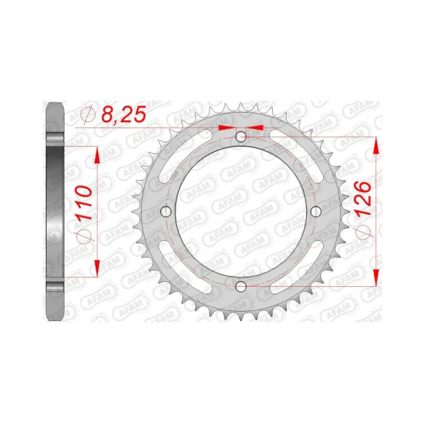 Заден Стоманен Зъбак 47 Зъба/ 428 Kawasaki KLX125 10-16, KLX125 D-Tracker 10-14