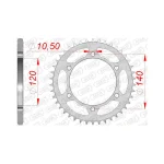 Заден Стоманен Зъбак 42 Зъба/ 520 Kawasaki EN500 94-09, W800 11-16