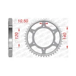 Заден Стоманен Зъбак 38 Зъба/ 530 Kawasaki VN800 95-05, VN800 96-06; Suzuki GSX1300R 99-07, TL1000R 98-02