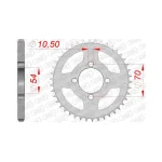 Заден Стоманен Зъбак 42 Зъба/ 428 Honda CBR125R 04-06, CBR125RW 07-10