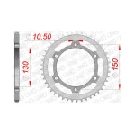 Заден Стоманен Зъбак 43 Зъба/ 520 Honda FMX650 05-08, FX650 99-03, NX500/650 88-02