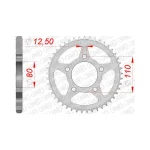 Заден Стоманен Зъбак 40 Зъба/ 525 Honda CB500 94-03, CB750F2 Seven Fifty 92-01, CB750 Nighthawk 91-03