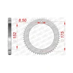 Заден Стоманен Зъбак 53 Зъба/ 428 Yamaha DT125 88-07, WR125R/ X Supermoto 09-16