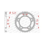 Заден Стоманен Зъбак 41 Зъба/ 525 KTM SM990R 08-12, RC8R 09-15, 950 Supermoto 05-08, 990 Super Duke 05-12