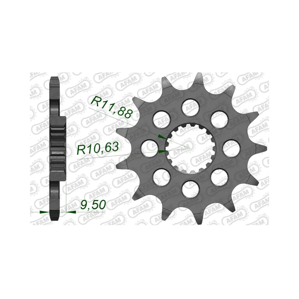 657116-afam-front-sprocket-22408-13-2.webp Преден зъбак 13 Зъба/ 520 Suzuki RM-Z450 15-25 - Image 1