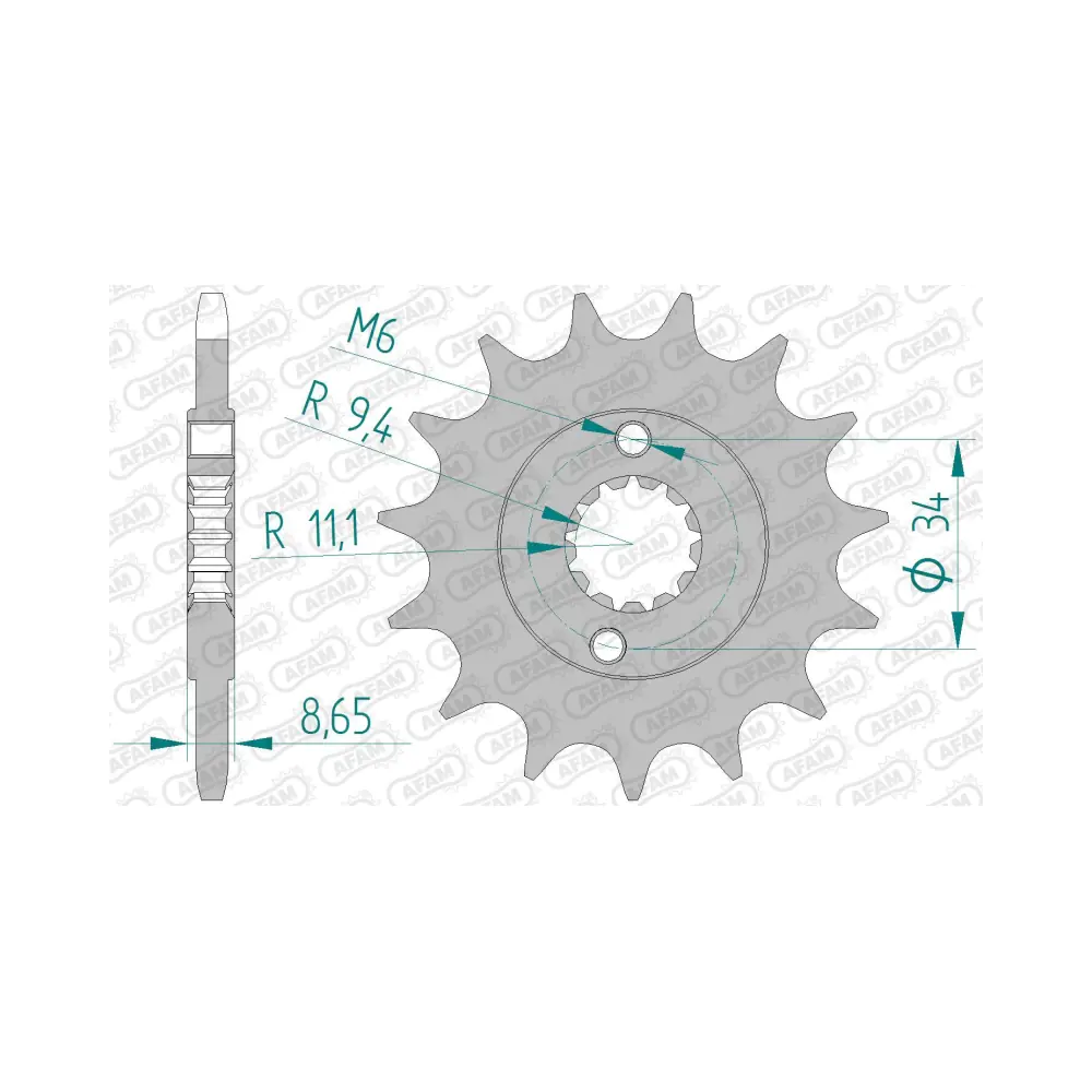 657249-afam-front-sprocket-73305-15-2.webp Преден зъбак 15 Зъба/ 520 KTM 390 RC/Duke 14-23, 390 Adventure 20-23; Husqvarna 401 Svartpilen/Vitpilen 17-23 - Image 1