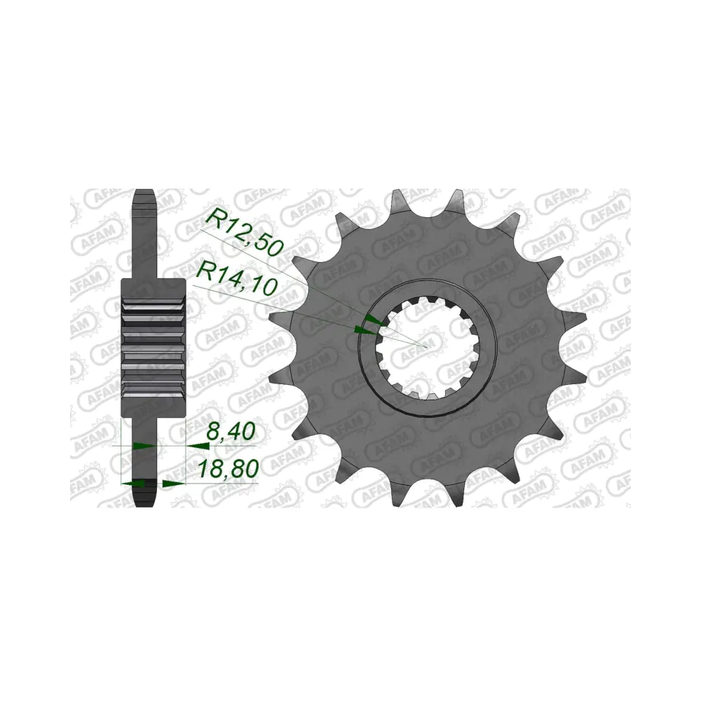 657901-afam-front-sprocket-166600-16-2.webp Преден зъбак 16 Зъба/ 525 BMW F650/700/800GS 06-18 - Image 1