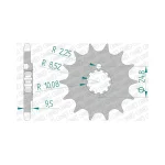 Преден зъбак 428 KTM SX85, Husqvarna TC85, Gas-Gas MC85