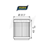 Маслен филтър ISON143 Yamaha XT/ SR/ TW - Image 2