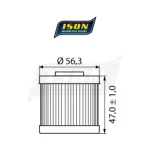 Маслен филтър ISON151 Aprilia, Husqvarna, BMW - Image 2