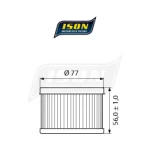 Маслен филтър ISON401 Kawasaki, Yamaha - Image 2