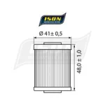 Маслен филтър ISON651 KTM, Husqvarna, Gas Gas - Image 2