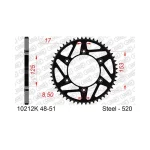 Заден стоманен зъбак K-Sprocket 520 Honda/Beta - Image 2