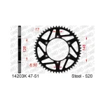Заден стоманен зъбак K-Sprocket 520 DR/RM/RMX/RM-Z - Image 2