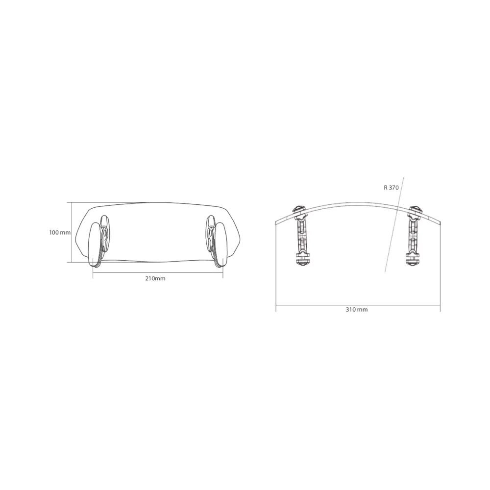 688927-puig-multi-adjustable-visor-fixed-with-screws-5853w-1-1.webp Регулеруема слюда W/Template 325X102mm. Clear - Image 1
