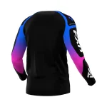 Тениска Clutch MX25 Black Blue Pink - Image 2