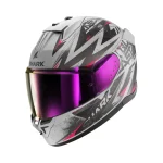 Каска D-Skwal 3 Blast-R Mat Grey Black Red