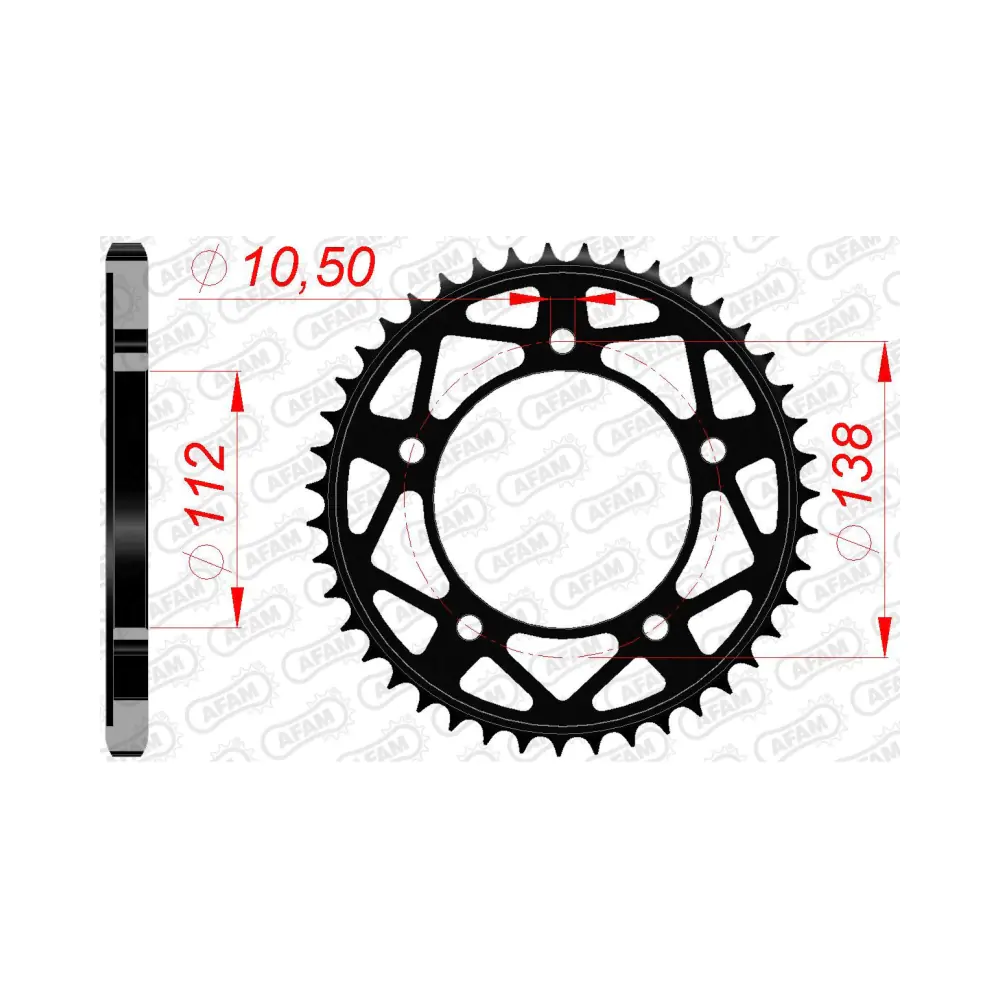 698075-afam-rear-steel-sprocket-12816-41-2.webp Заден Стоманен Зъбак 41 Зъба/ 525 Yamaha MT09/SP 21-23, Niken900 19-20, Tracer9 21-23, XSR900 22-24 - Image 1