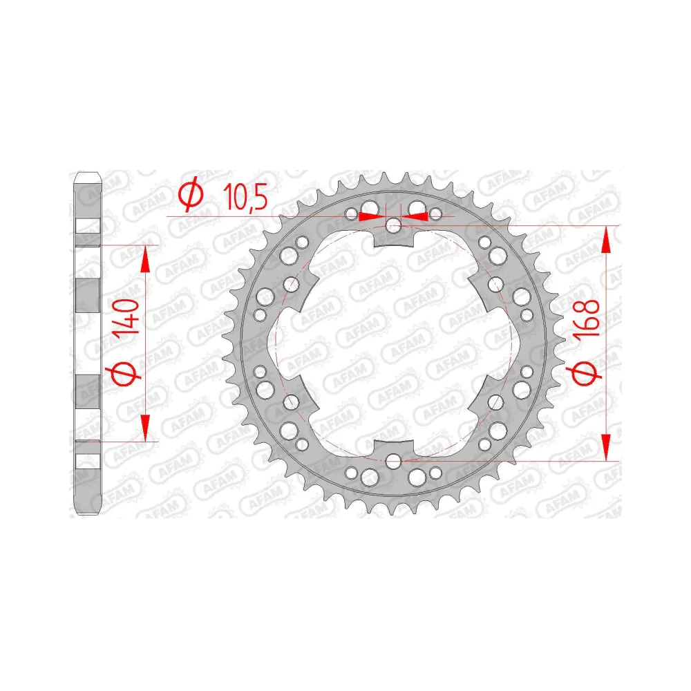 698085-afam-rear-steel-sprocket-92635-47-2.webp Заден Стоманен Зъбак 47 Зъба/ 525 BMW F800R 05-20 - Image 1