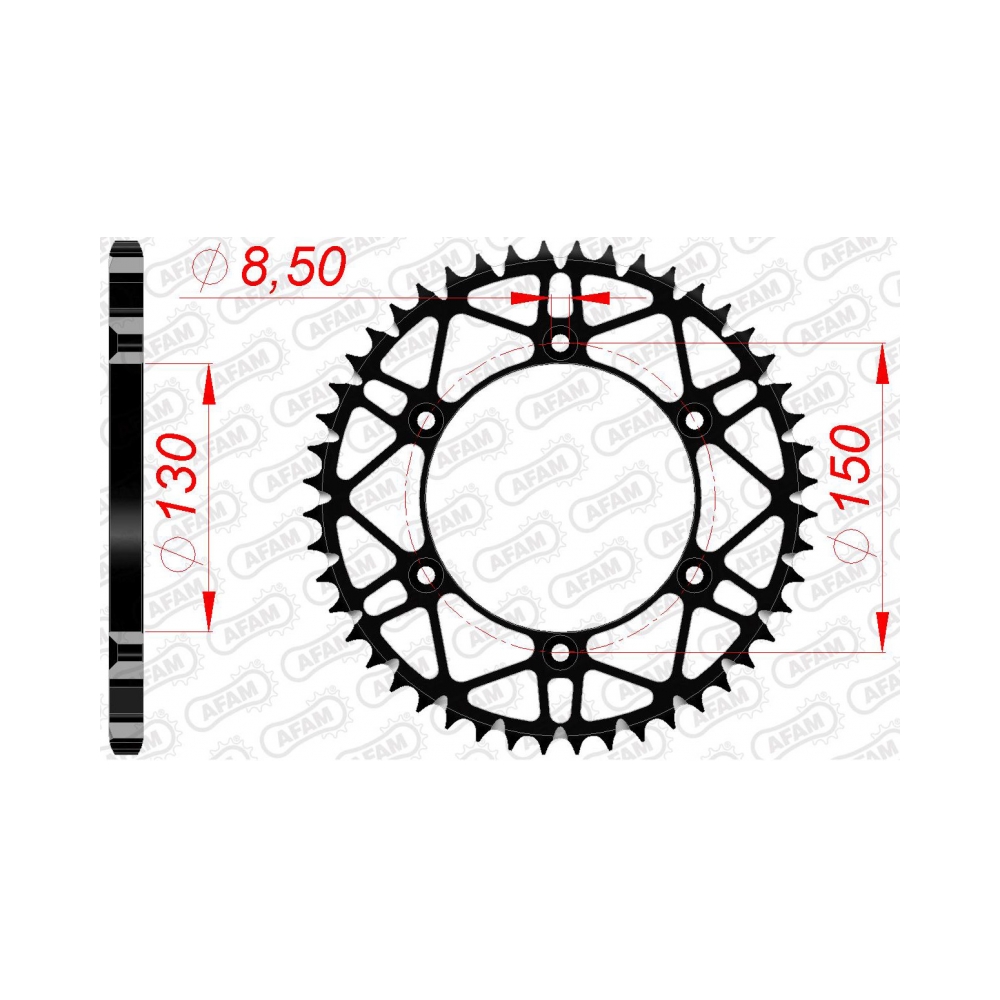 698339-afam-rear-steel-sprocket-12323slk2B48-2.jpg Заден стоманен зъбак SLK Yamaha - Image 1