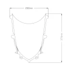 Слюда R-Racer Yamaha YFZ-R6 17-20, YFZ-R6 Racer 22-26, YFZ-R7 22-26 Clear - Image 4