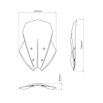 Слюда V-Techline Touring Yamaha N-Max 125 25-26 Clear - Image 3