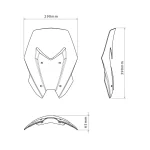 Слюда Touring Kawasaki Z900 25-26 Black - Image 2