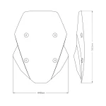 Слюда Touring CF Moto 800MT Sport/ Touring 22-25 Smoke - Image 5