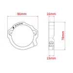 Протектор за фланеца на ауспуха KTM EXC250/300 17-26, SX250 17-26; Husqvarna TE250/300 17-26, TC250 17-26 червен - Image 2