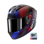 Каска Aeron Speed-Tech Mat Carbon Blue Red - Image 2