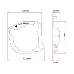 Протектор за фланеца на ауспуха Yamaha YZ125 22-24, YZ125X 23-24 - Image 2