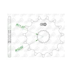 Преден зъбак 15 Зъба/ 520 Royal Enfield Bullet 350 23-24, Classic 350 22-23, Hunter 350 22-24, Meteor 350 21-24