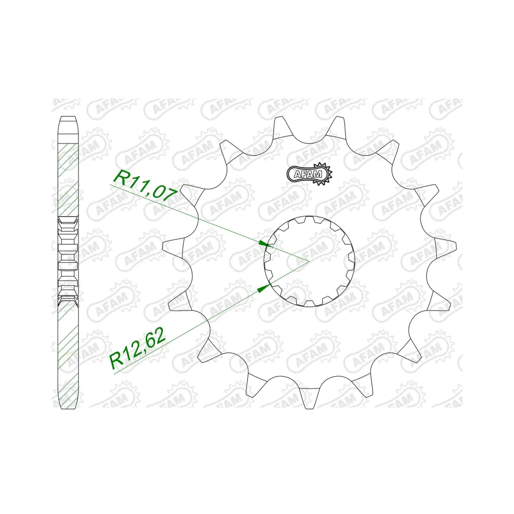 708720-afam-front-sprocket-187300-15-2.webp Преден зъбак 15 Зъба/ 520 Royal Enfield Bullet 350 23-24, Classic 350 22-23, Hunter 350 22-24, Meteor 350 21-24 - Image 1