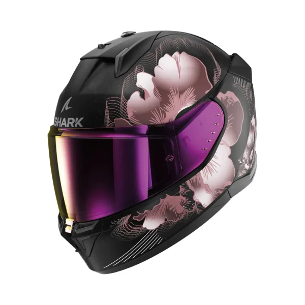Каска D-Skwal 3 Mayfer Matt Black Violet Gold