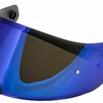 Син иридиев визьор за каска PREMIER HYPER/DEVIL BLUE CHROMED