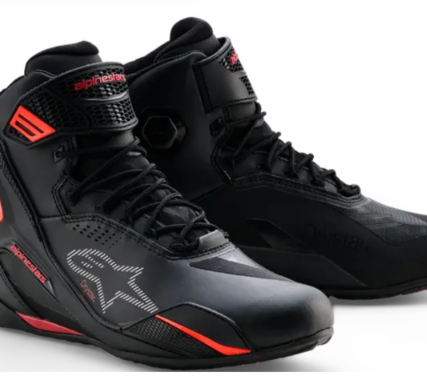 Мото боти ALPINESTARS FASTER-4 DS BLACK/RIO RED/FLUO