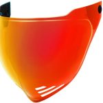 Червен иридиев визьор за каска ICON DOMAIN CALYPSO RED