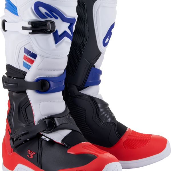Мотокрос ботуши ALPINESTARS TECH 3 WHITE/RED/BLUE