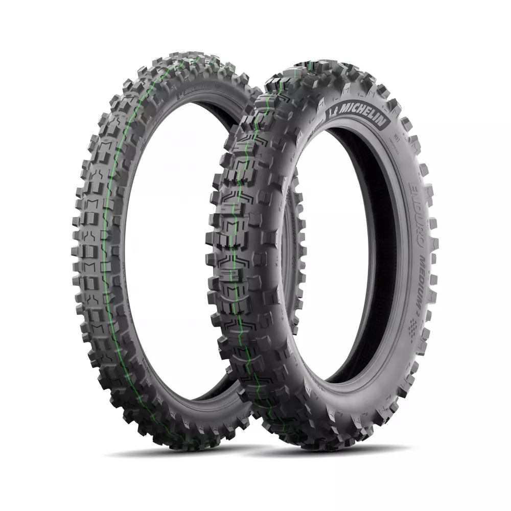 michelin-enduro-medium-2-tire-set-3.webp Комплект гуми Michelin Enduro Medium 2 | Предна гума Enduro Medium 2 90/90-21 M/C 54R TT | Задна гума Enduro Medium 2 140/80-18 M/C 70R TT - Image 1