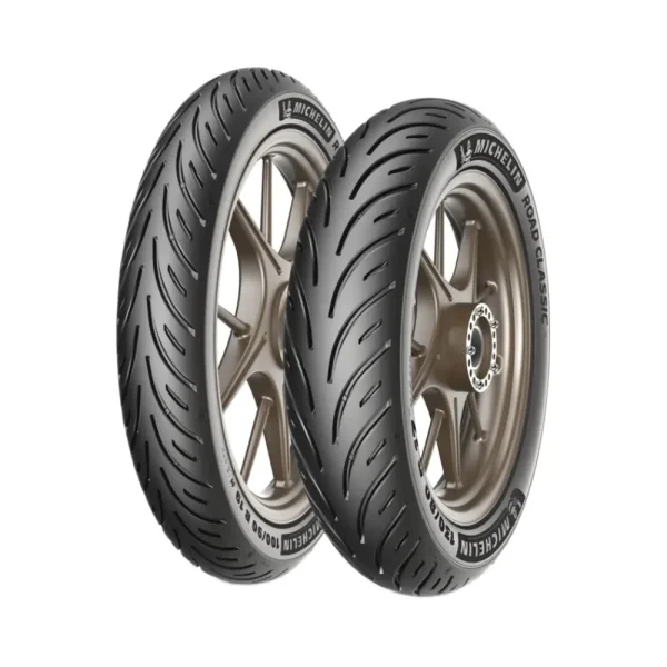 Комплект гуми Michelin Road Classic | Предна гума Road Classic 100/80 B 17 M/C 52H F TL | Задна гума Road Classic 130/80 B 17 M/C 65HR TL